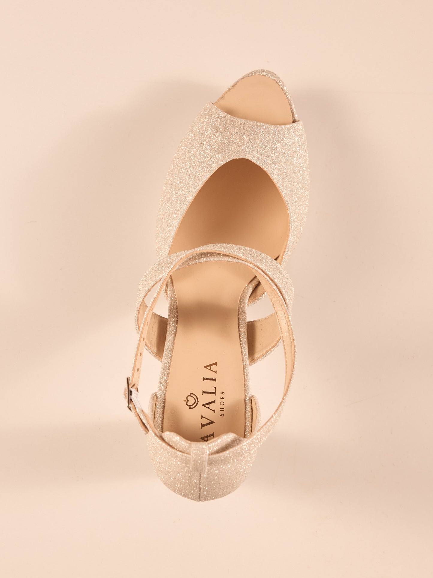Brautschuhe Cindy in gold glitter