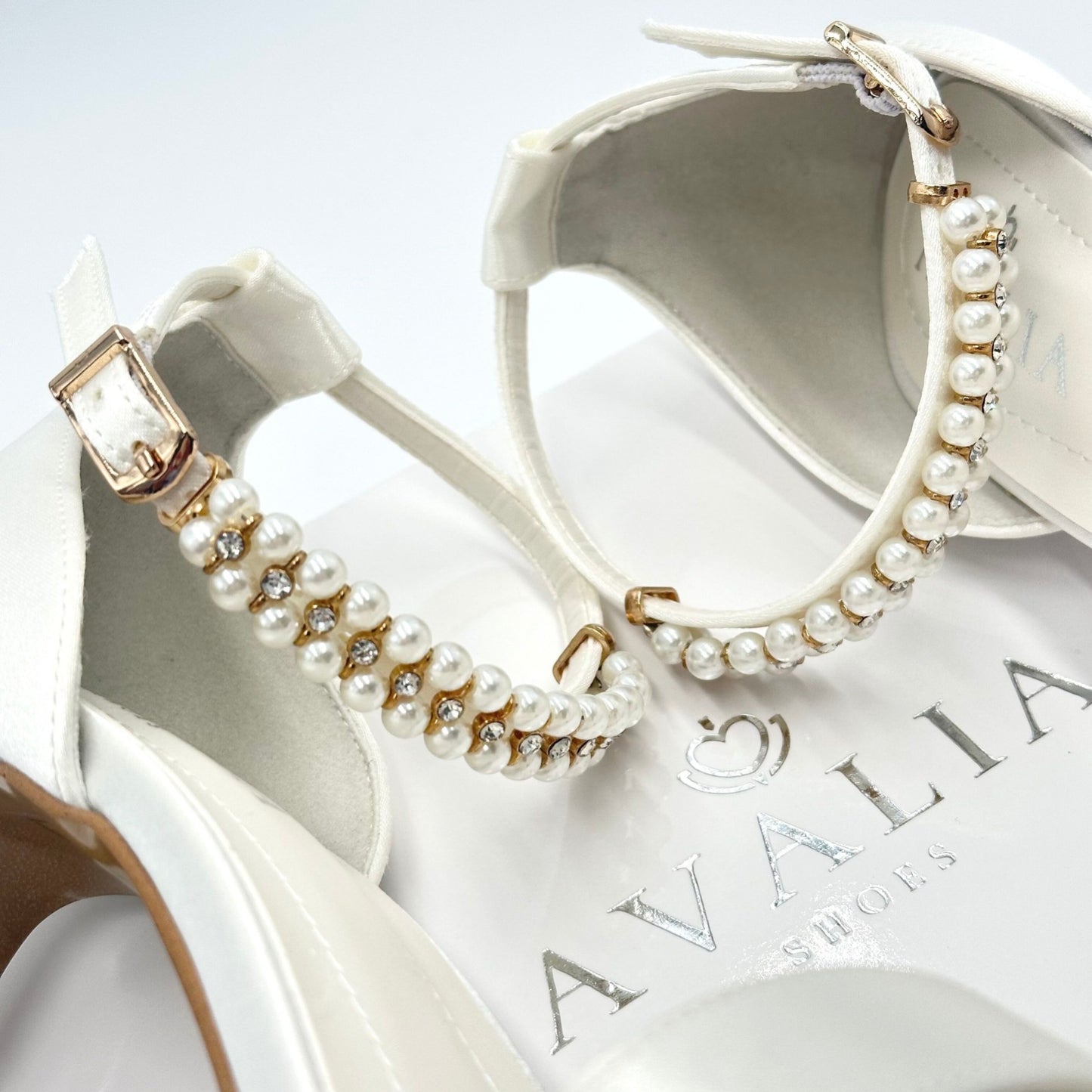 Brautschuhe Elva in Ivory Satin