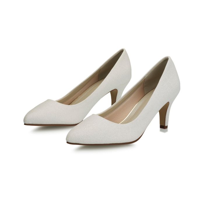 Brautschuhe Brooke in off-white metallic