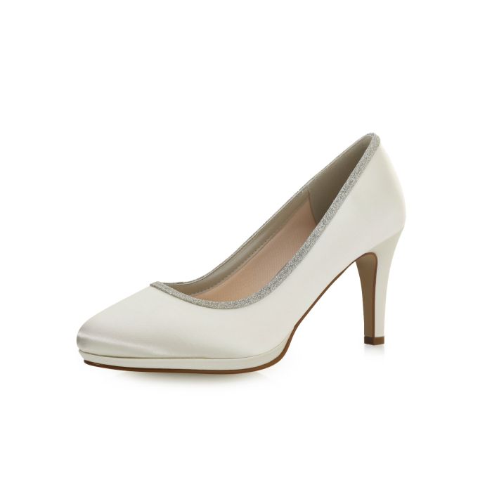 Brautschuhe Yanna in satin silber