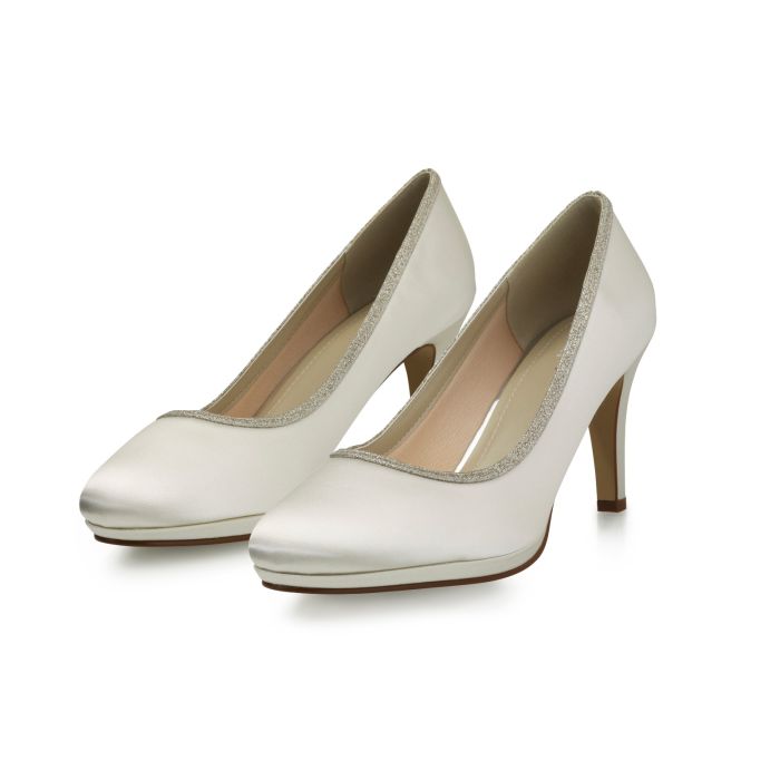 Brautschuhe Yanna in satin silber